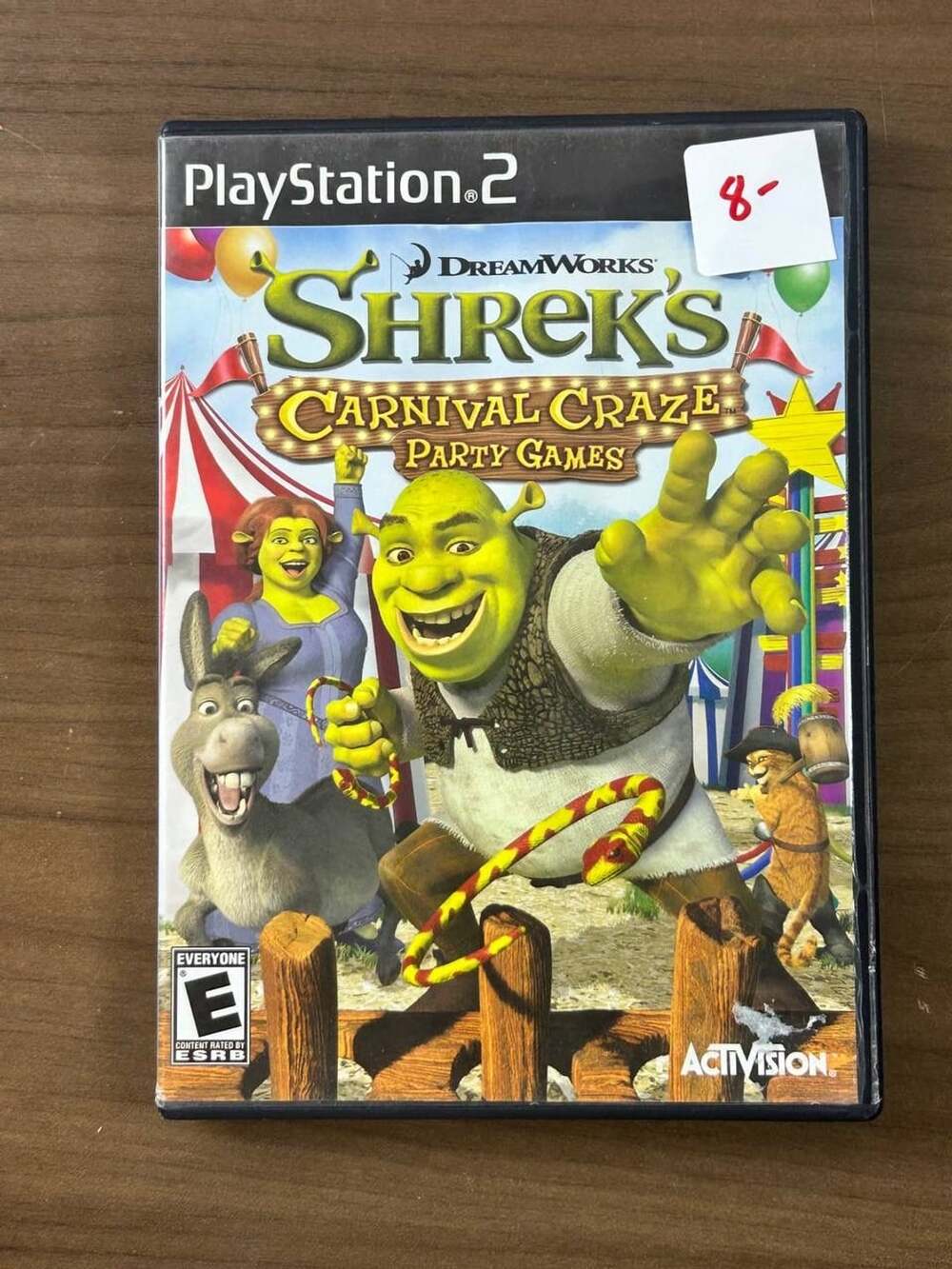 Shrek’s Carnival Craze Party Games Sony PlayStation 2 PS2 2008 No Manual